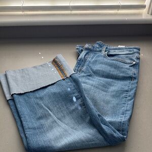 Pilcro Cuffed Light Blue Denim